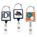 JUMBO Square Carabiner Badge Reel - LABEL